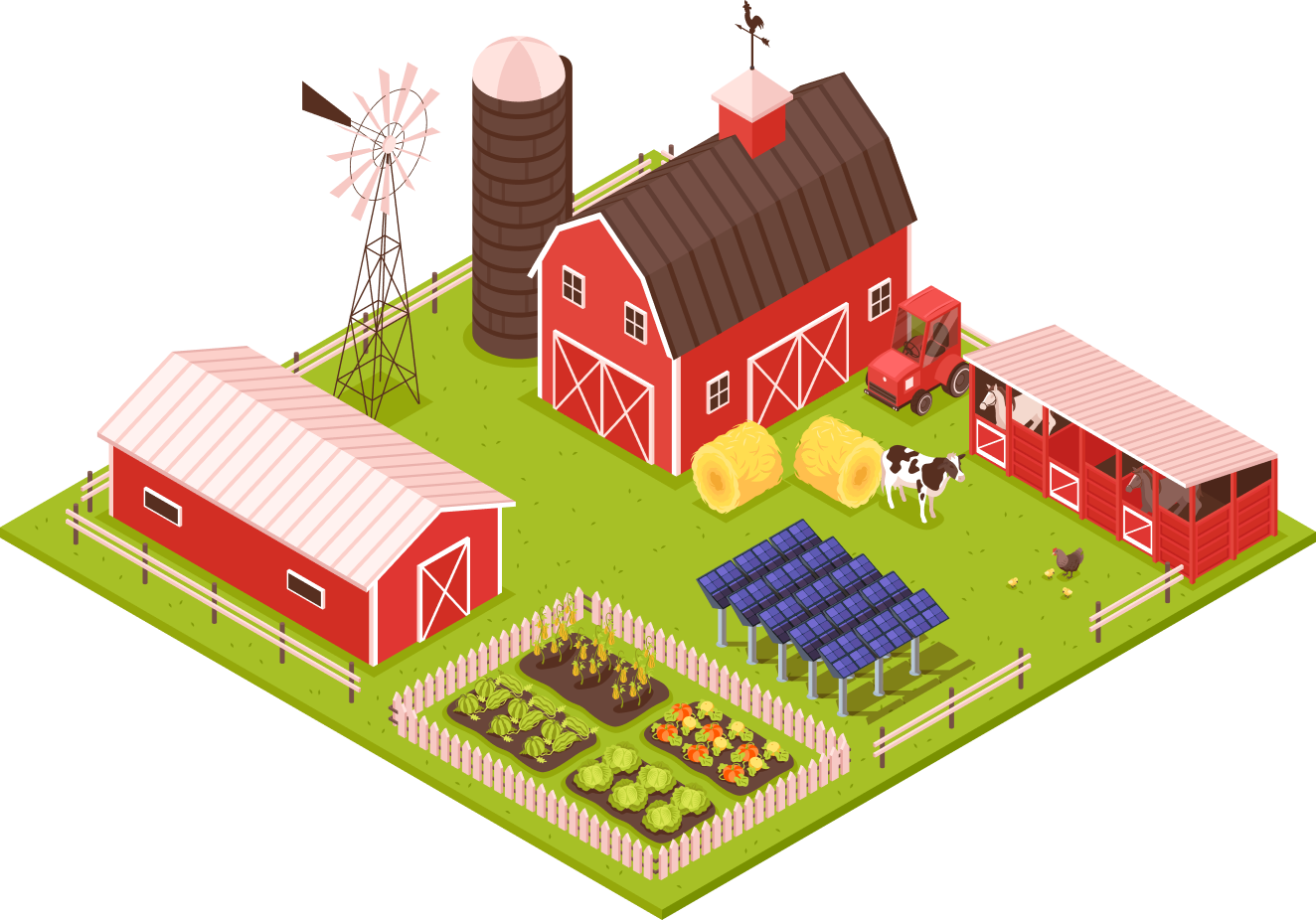 Vetor Fazendas e Usinas Solares